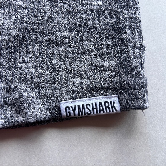 Gymshark Women's large cropped knit grey gym shirt workout exercise athleisure - Picture 4 of 8